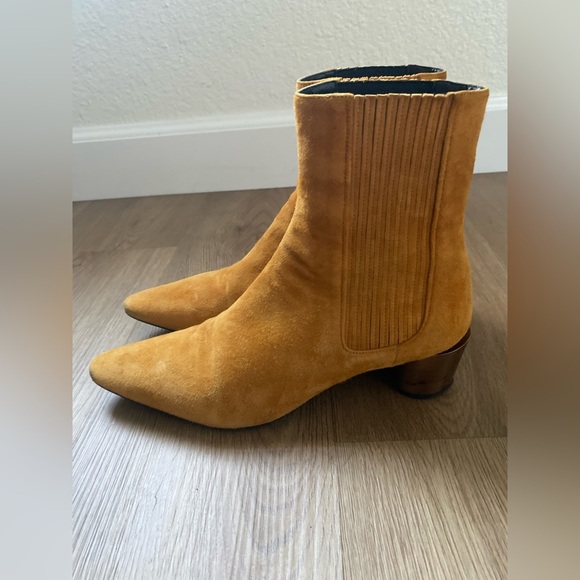 Jil Sander Tan Western Suede Chelsea Ankle Boots - Picture 3 of 6